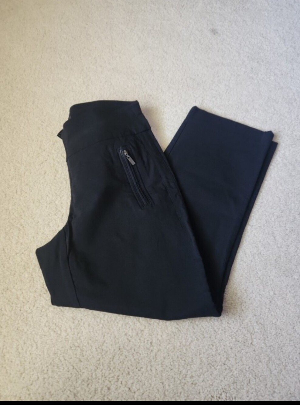 INC International Concepts Black Capris With Side Zippers.